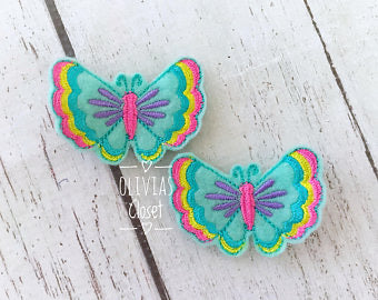 Tropical Butterfly Hair Clip