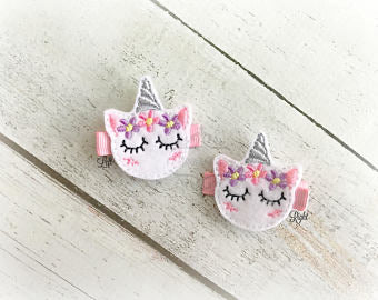 Unicorn Daisy Hair Clip