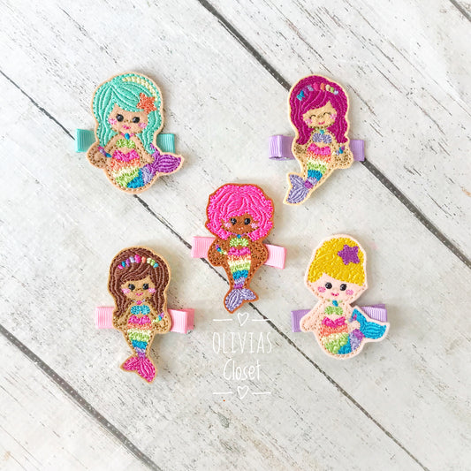 Rainbow Mermaid Hair Clip