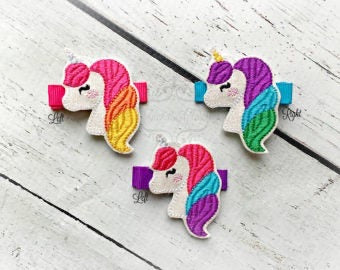 Unicorn Hair Clip