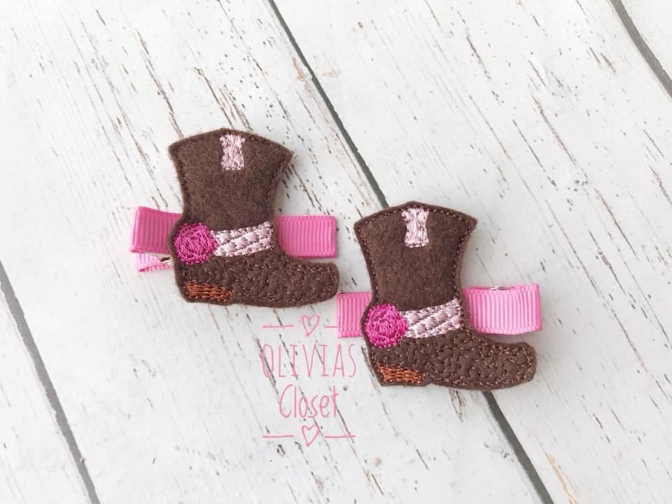 Cowgirl Boot Hair Clip