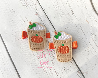 Pumpkin Spice Cup Hair Clip