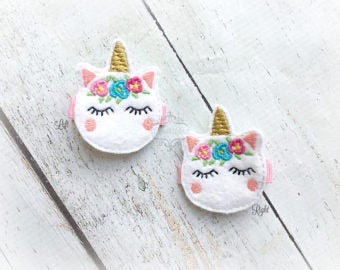Unicorn Hair Clip
