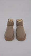 STIVALETTI KAKI PLATFORM ALTI