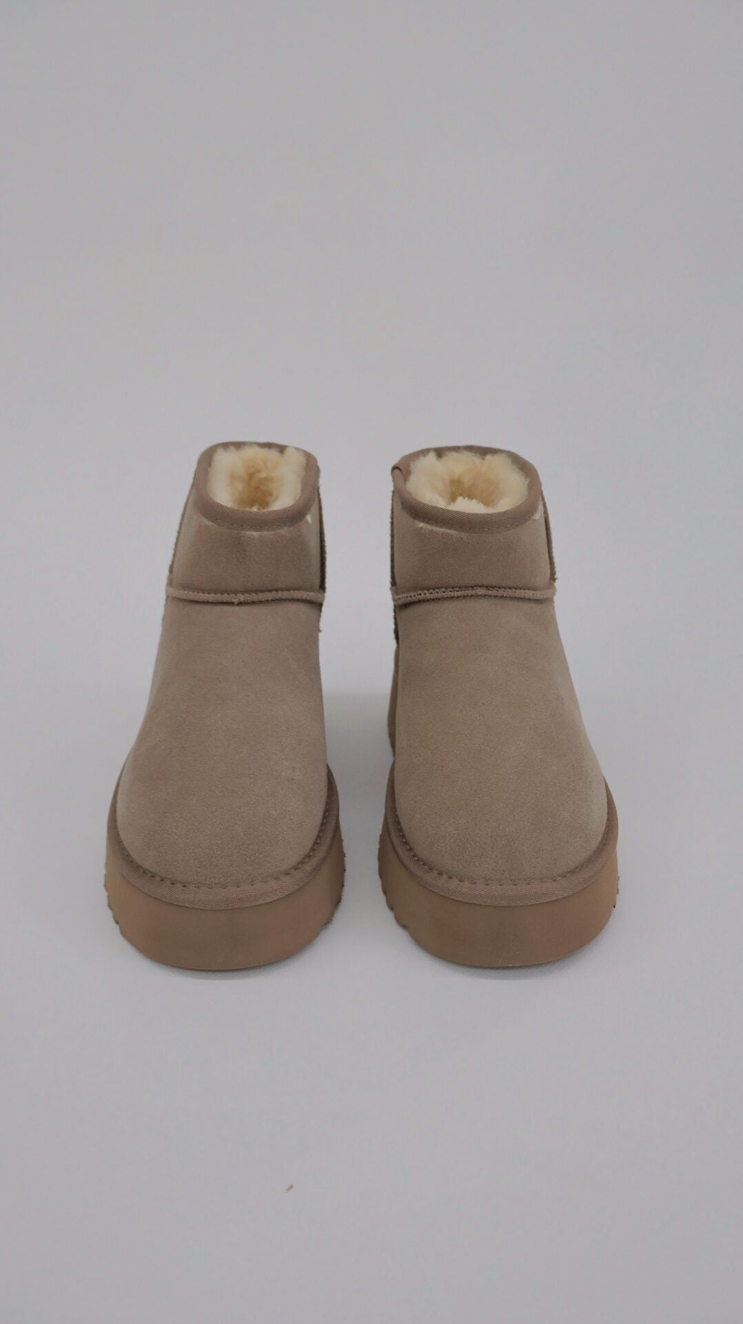 STIVALETTI KAKI PLATFORM ALTI