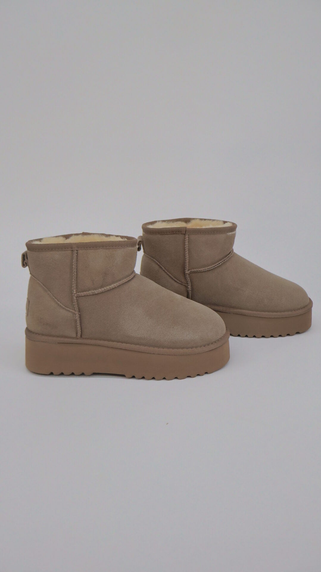 STIVALETTI KAKI PLATFORM ALTI