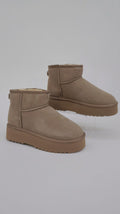 STIVALETTI KAKI PLATFORM ALTI