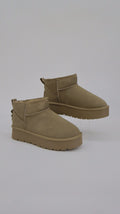 STIVALETTI TAUPE PLATFORM
