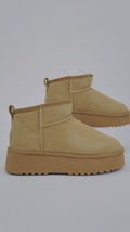 STIVALETTI BEIGE PLATFORM