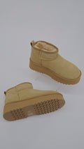 STIVALETTI BEIGE PLATFORM