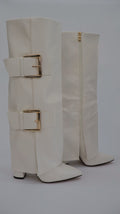 STIVALE ALTO CON FIBBIE BIANCO (36/38)
