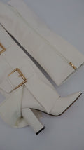 STIVALE ALTO CON FIBBIE BIANCO (36/38)