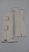STIVALE ALTO CON FIBBIE BIANCO (36/38)