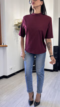 T-SHIRT TAGLIO UOMO BORDEAUX
