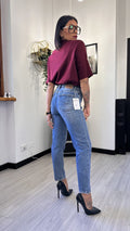 T-SHIRT TAGLIO UOMO BORDEAUX