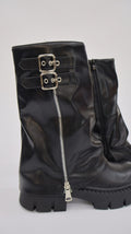 STIVALE ZIPPER BUCKLE BASSO
