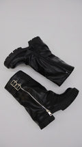 STIVALE ZIPPER BUCKLE BASSO