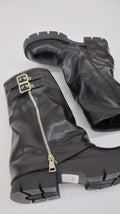 STIVALE ZIPPER BUCKLE BASSO