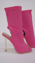 STIVALETTI OPEN TOE FUCSIA