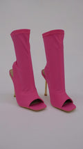 STIVALETTI OPEN TOE FUCSIA