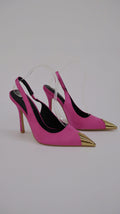 DECOLLETE FUCSIA PUNTA ORO