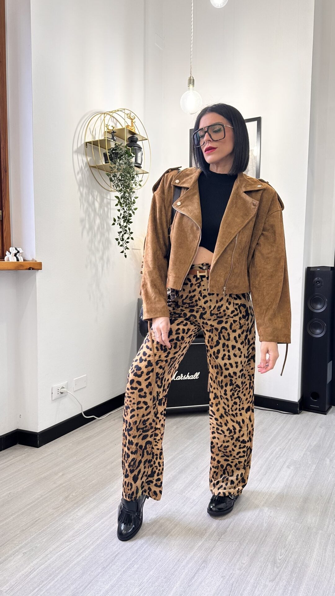 PANTALONE MORBIDO LEOPARDATO