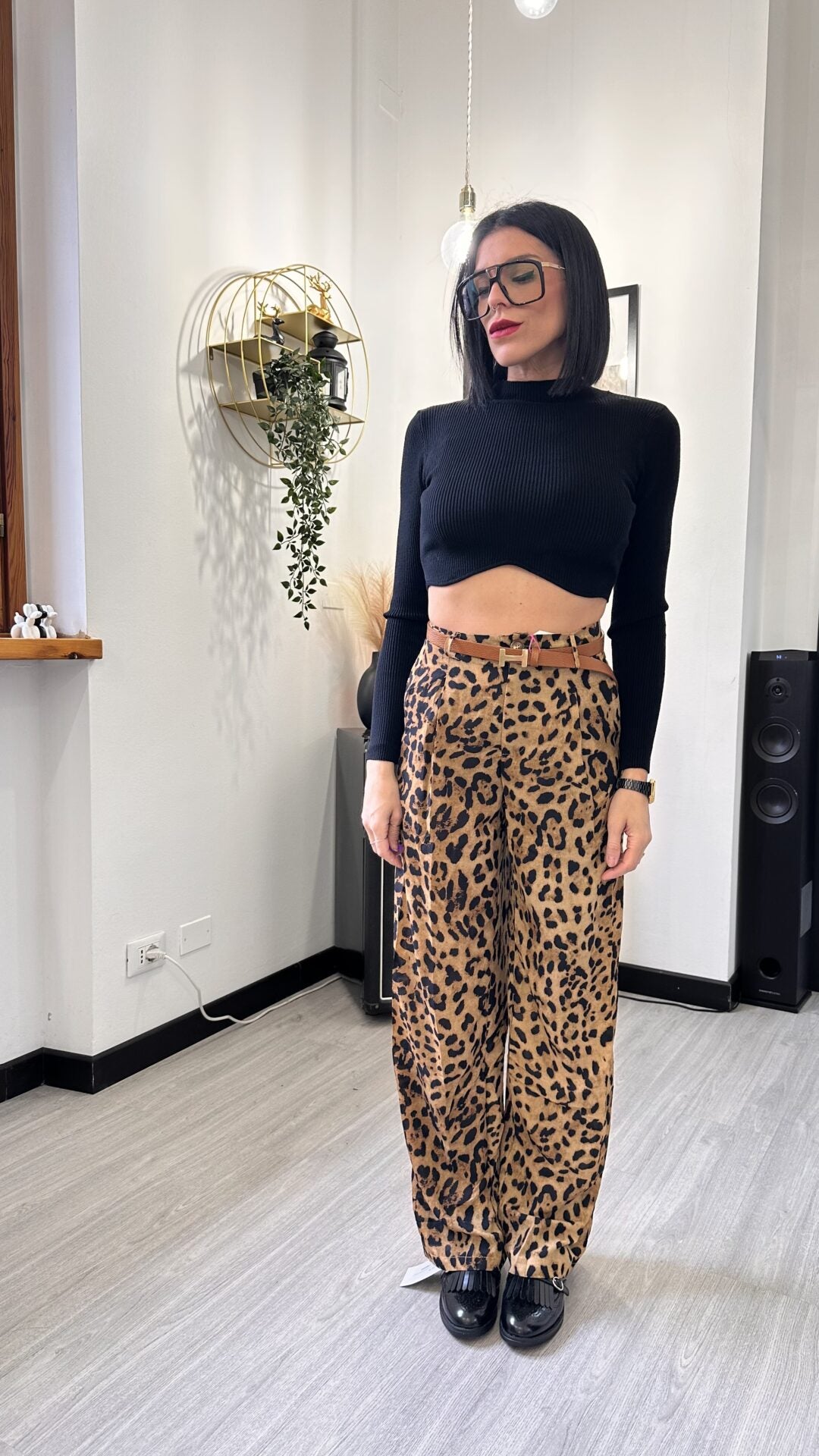 MAGLIONCINO CROP NERO
