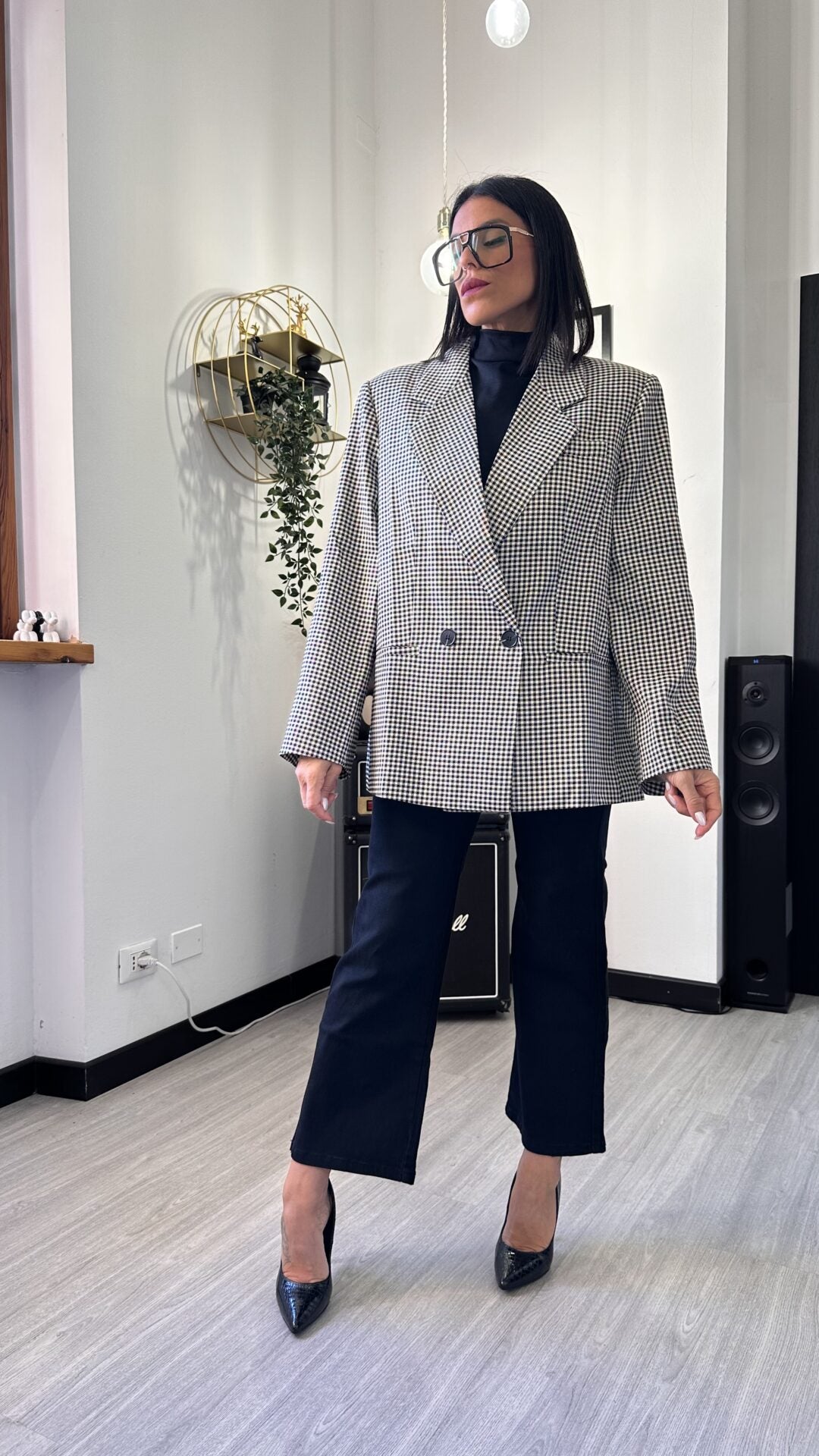 BLAZER DOPPIO PETTO A SCACCHI