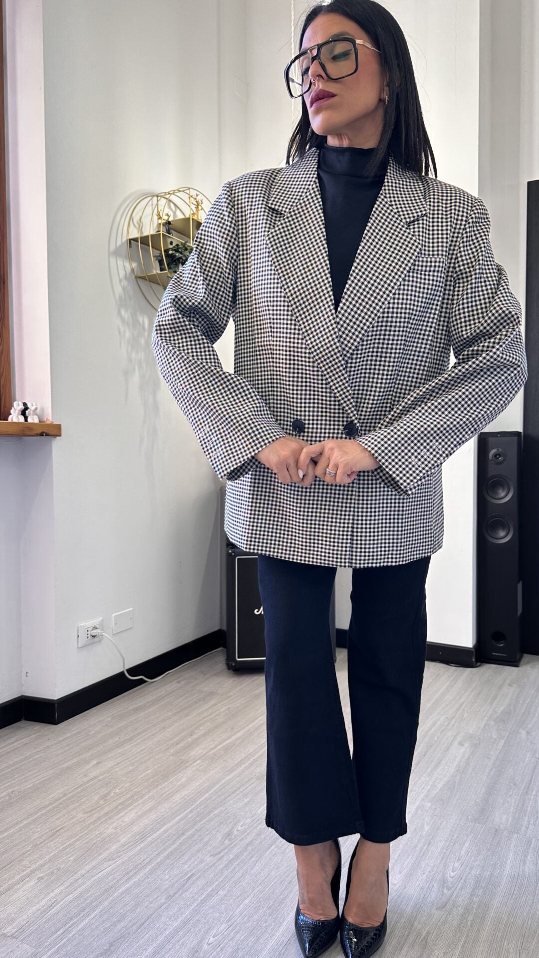 BLAZER DOPPIO PETTO A SCACCHI