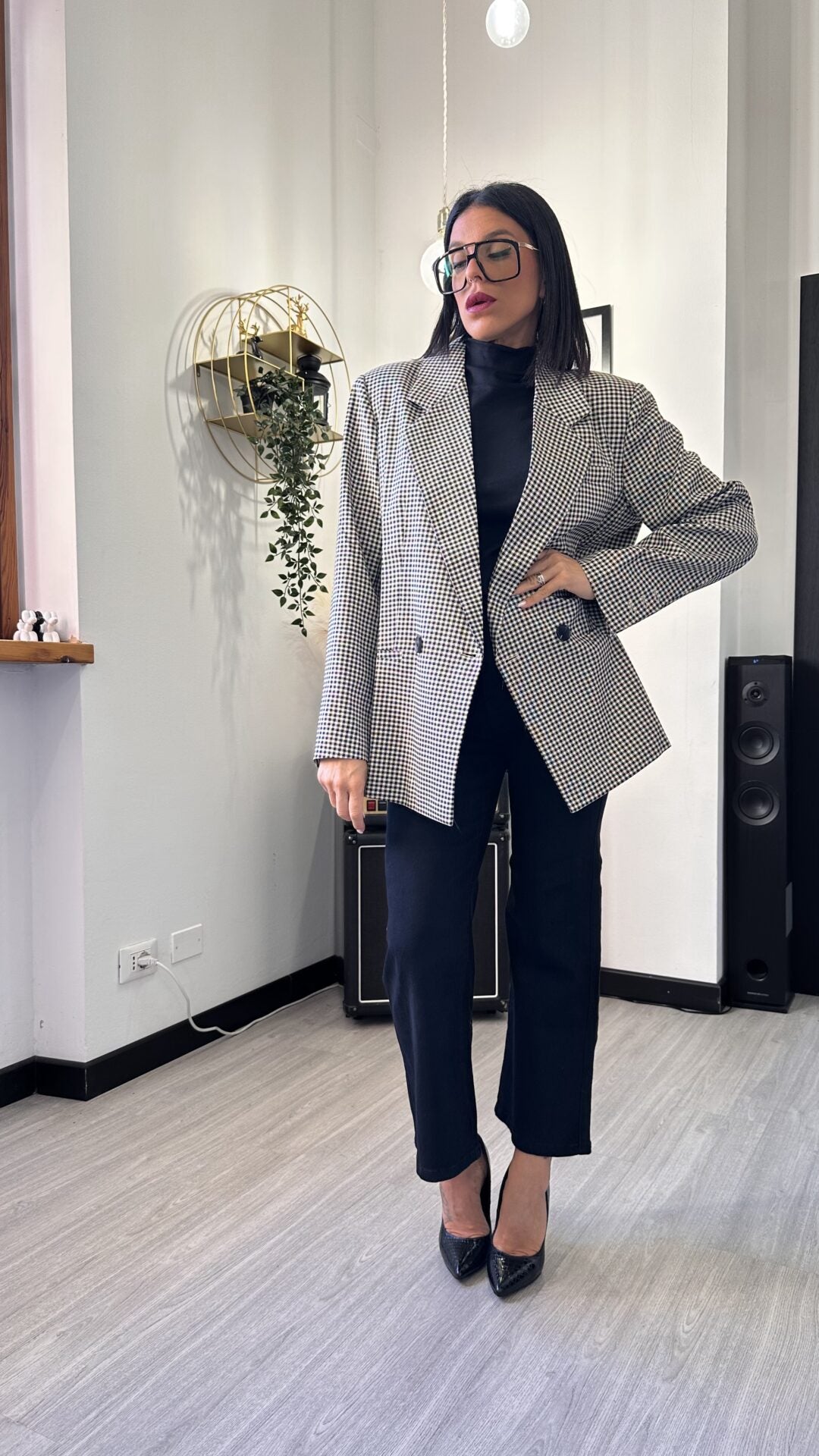 BLAZER DOPPIO PETTO A SCACCHI