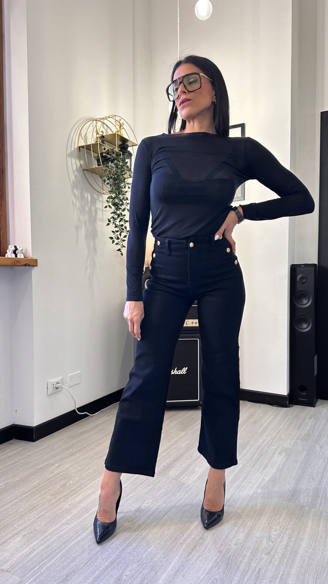 MAGLIA CASHMERE NERA