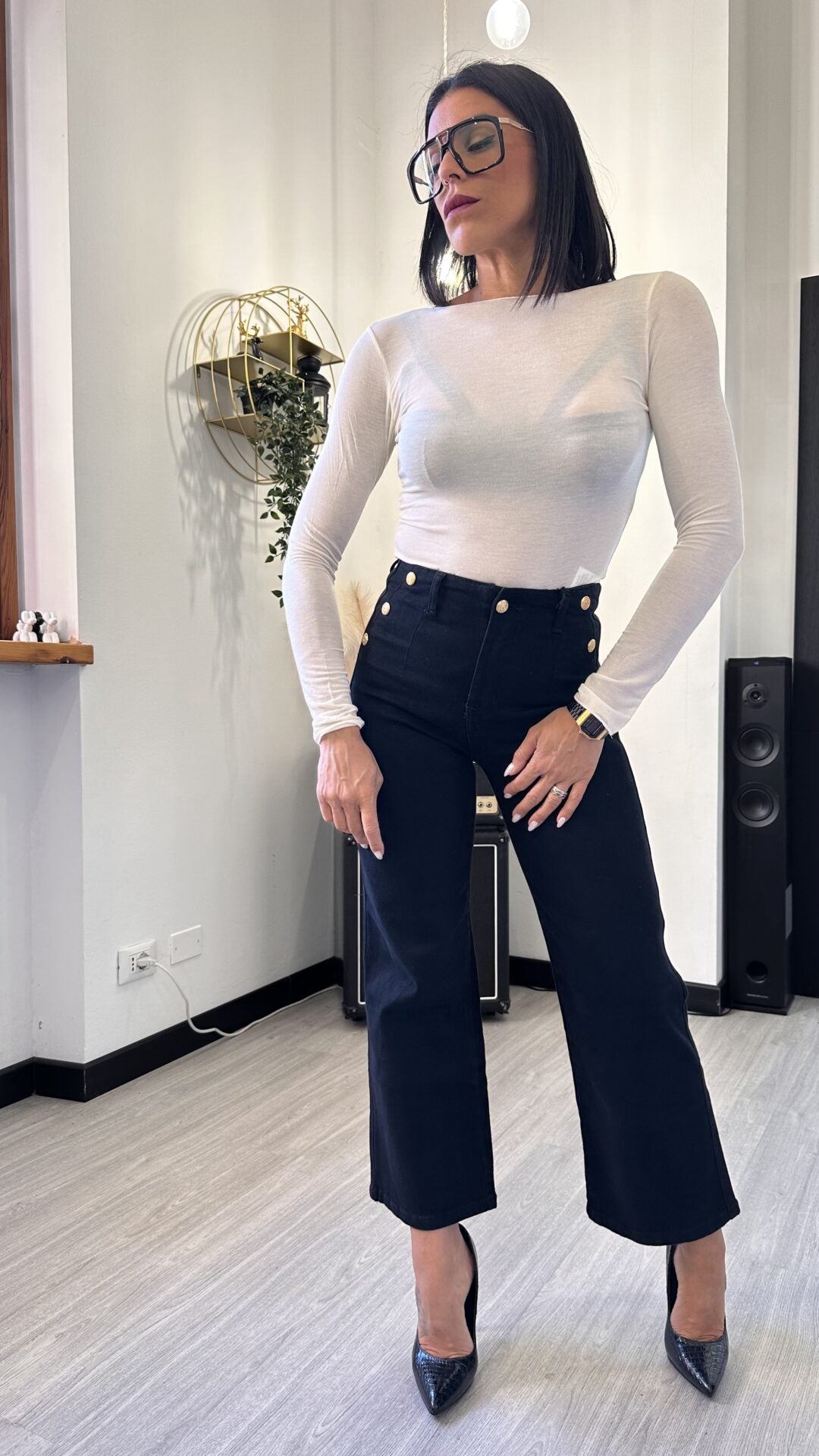 MAGLIA CASHMERE PANNA