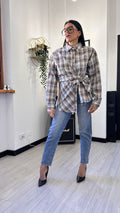 CAMICIA TARTAN CON FIOCCO