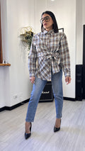 CAMICIA TARTAN CON FIOCCO