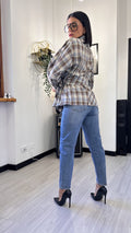 CAMICIA TARTAN CON FIOCCO