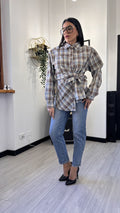 CAMICIA TARTAN CON FIOCCO