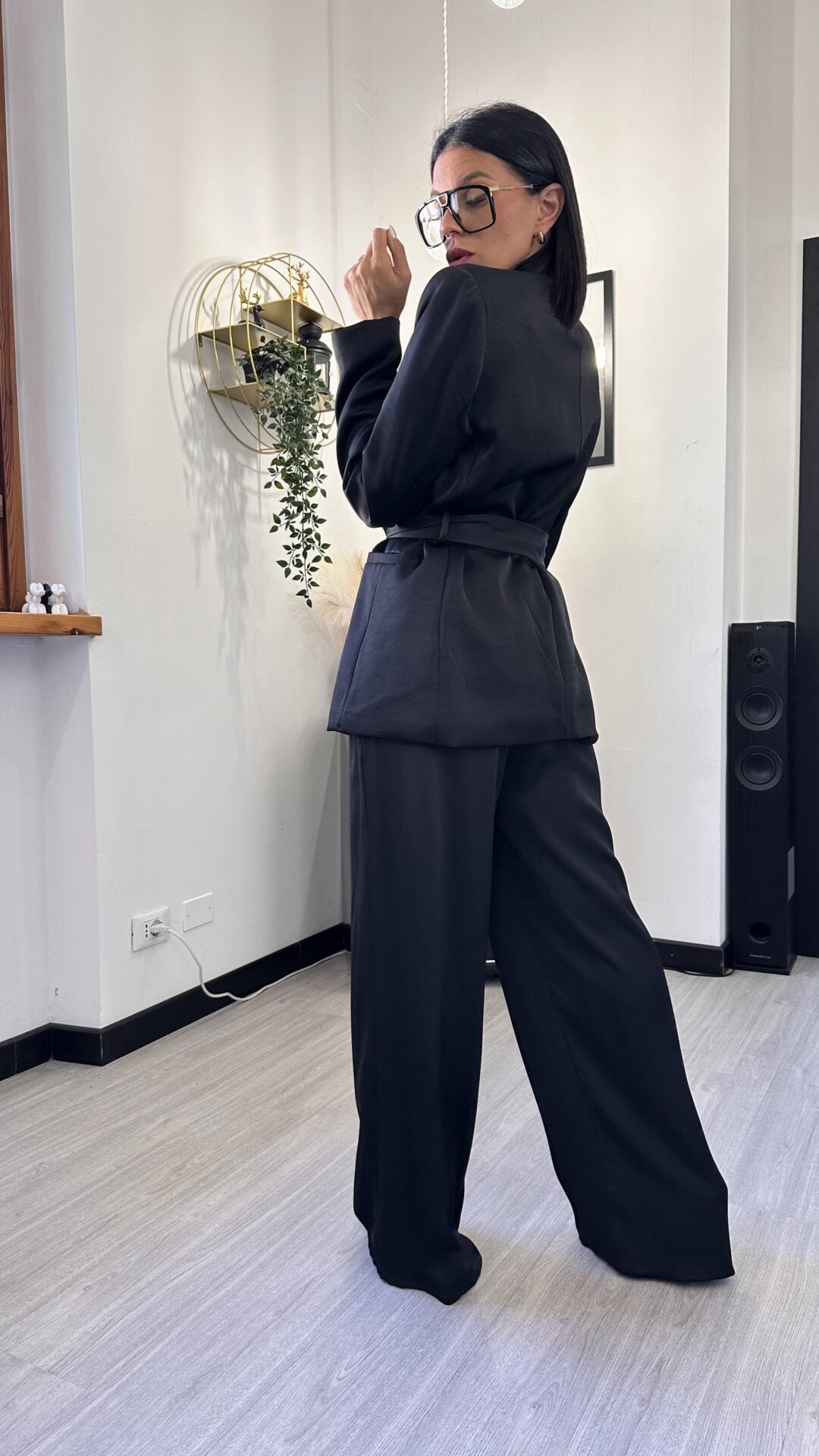 TAILLEUR SATIN NERO