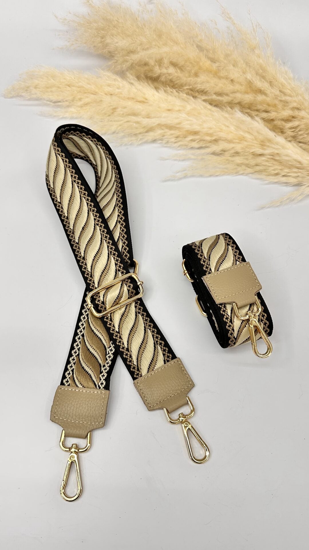 TRACOLLA BORSA FANTASIA TAUPE NERO