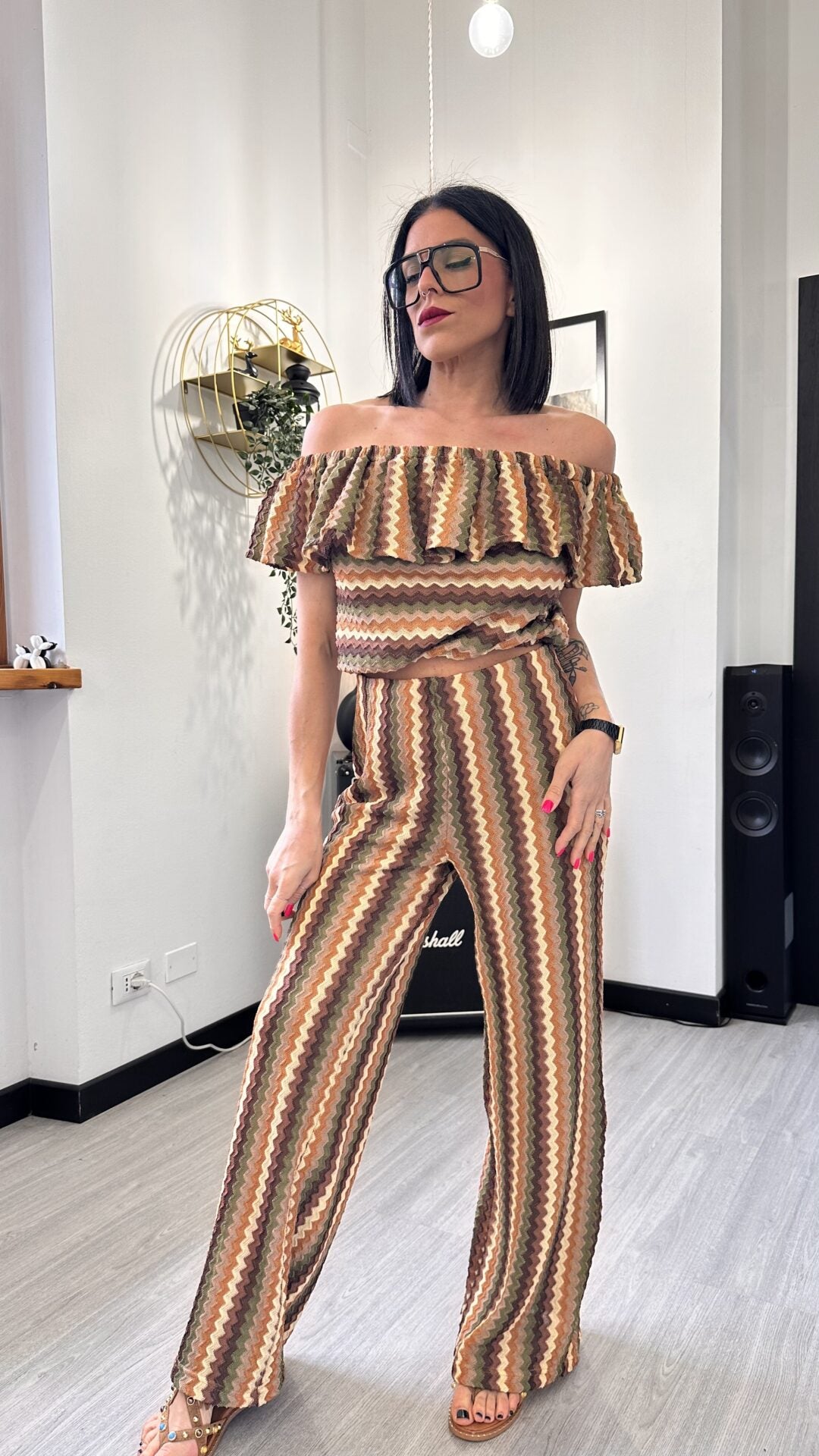 COORDINATO MULTICOLOR BEIGE