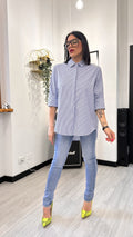 CAMICIA A RIGHE AZZURRA