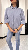 CAMICIA A RIGHE AZZURRA