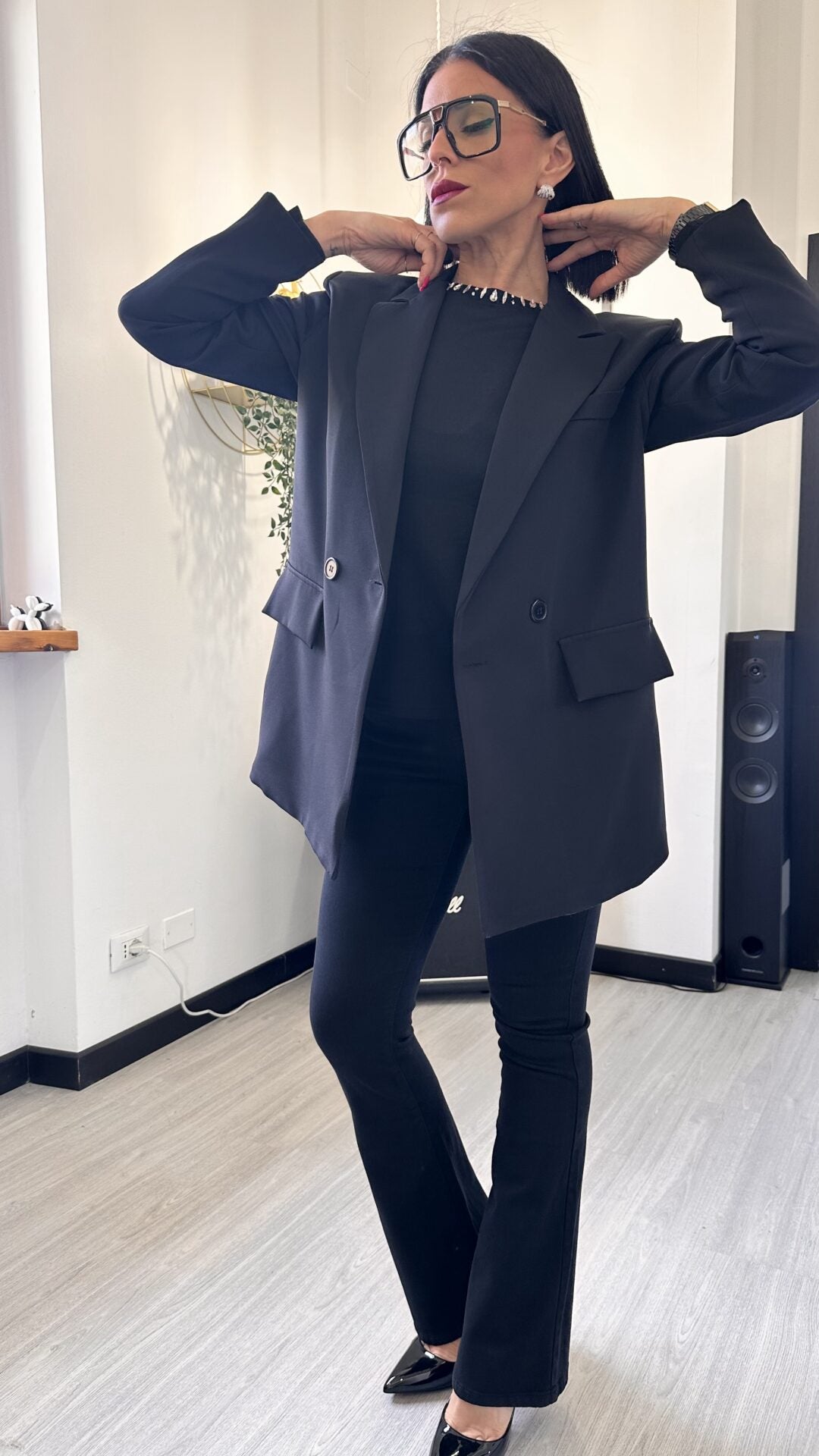 BLAZER NERO OVER