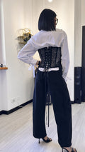 CORSETTO IN PIZZO NERO