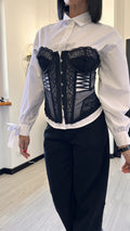 CORSETTO IN PIZZO NERO