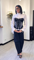 CORSETTO IN PIZZO NERO