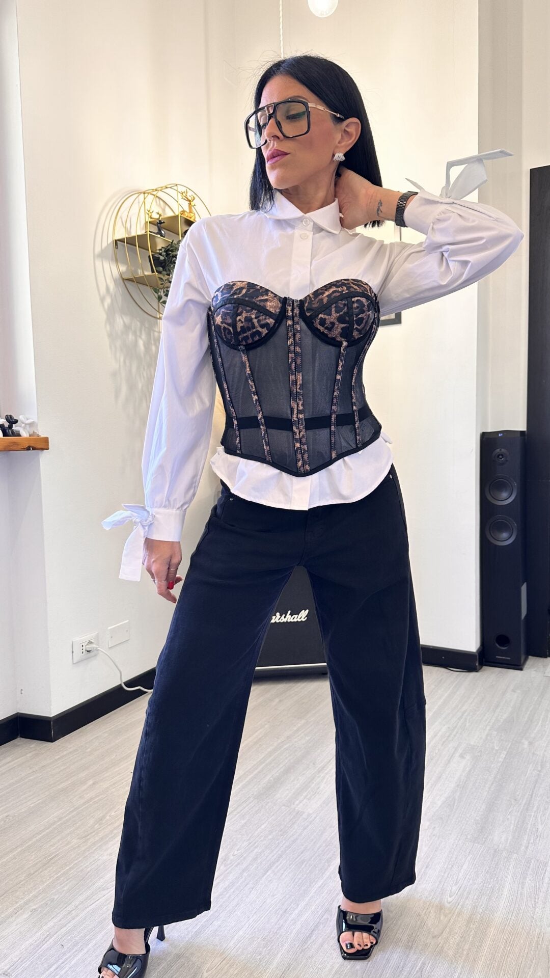 CORSETTO LEOPARDATO