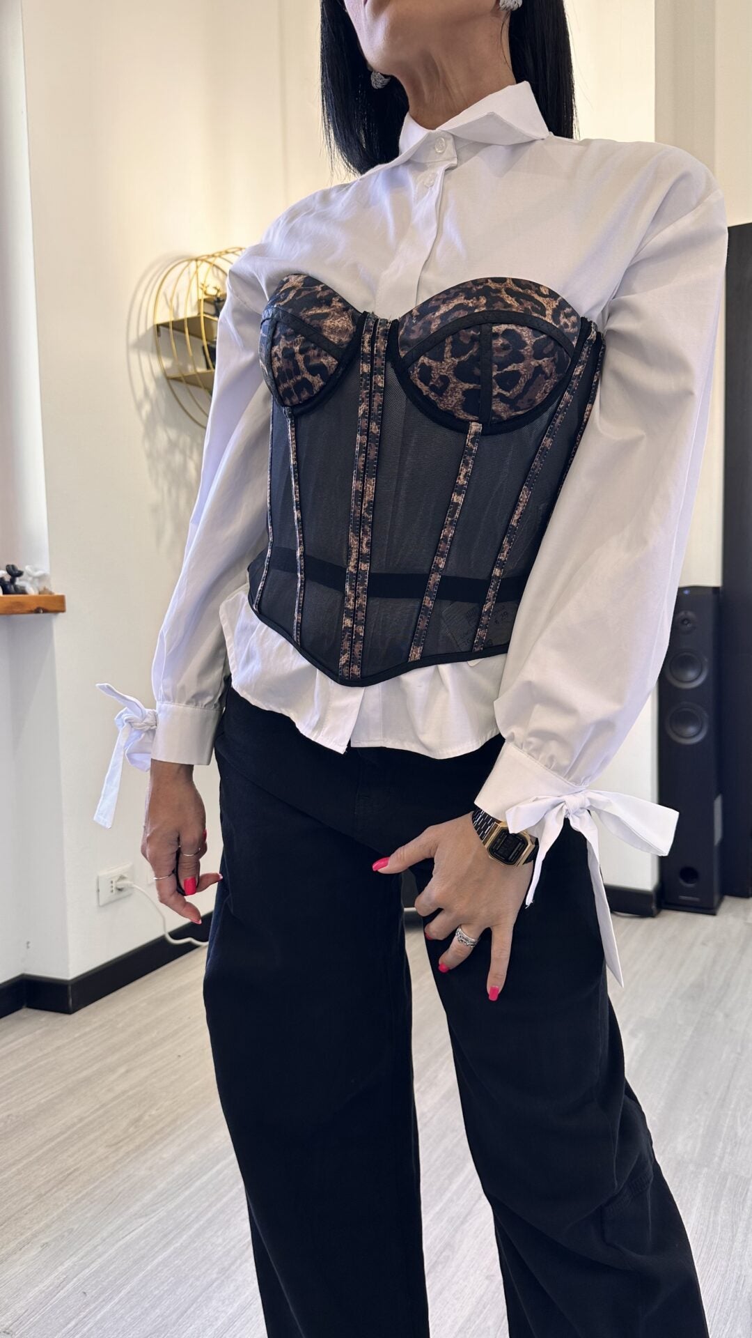 CORSETTO LEOPARDATO