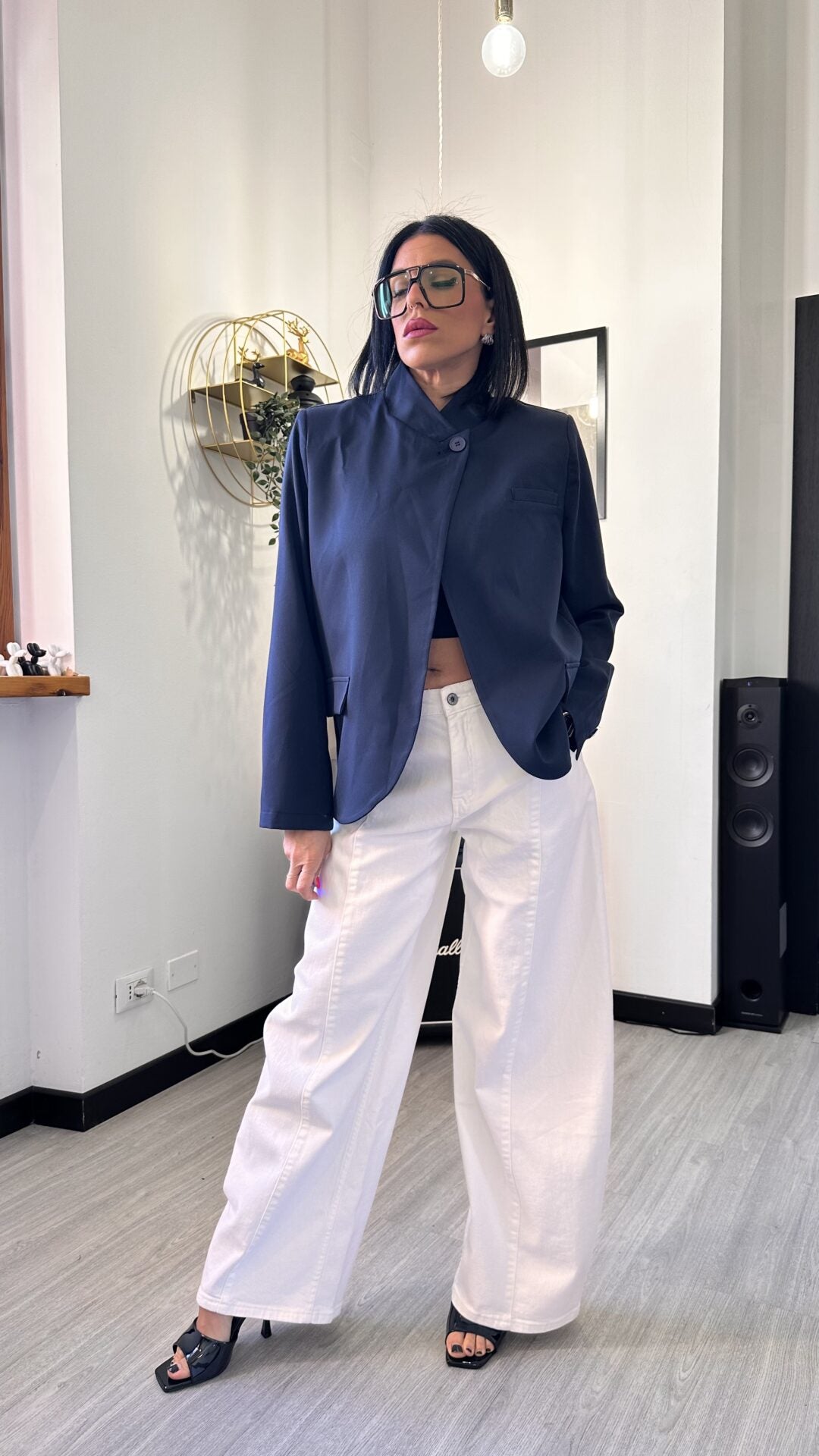 GIACCA CHIUSURA AL COLLO BLUE