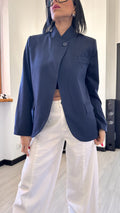 GIACCA CHIUSURA AL COLLO BLUE