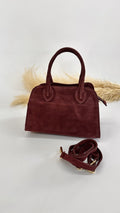MINI BAULETTO SCAMOSCIATO BORDEAUX